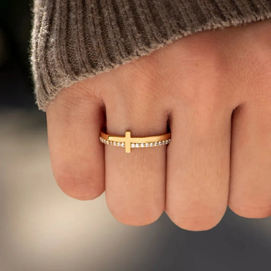 Gold Cross Ring—A Simple yet Stylish Hand Adornment