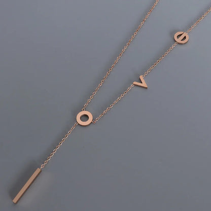 Titanium Steel Letter Necklace