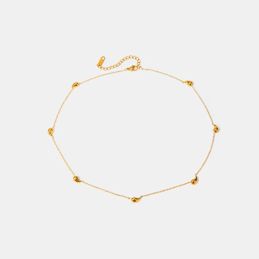 Golden Beaded Necklace: Simple Elegance in Every Detail